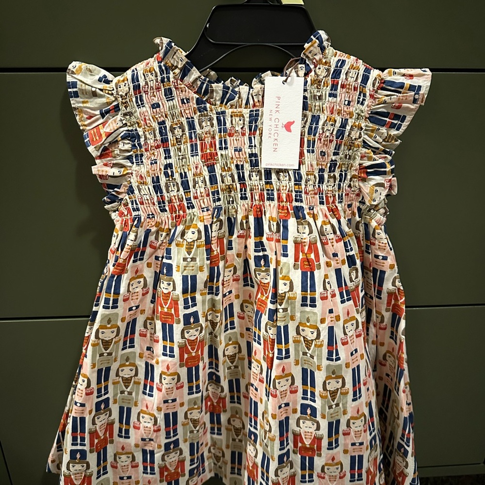 Pink Chicken girls Christmas nutcracker dress